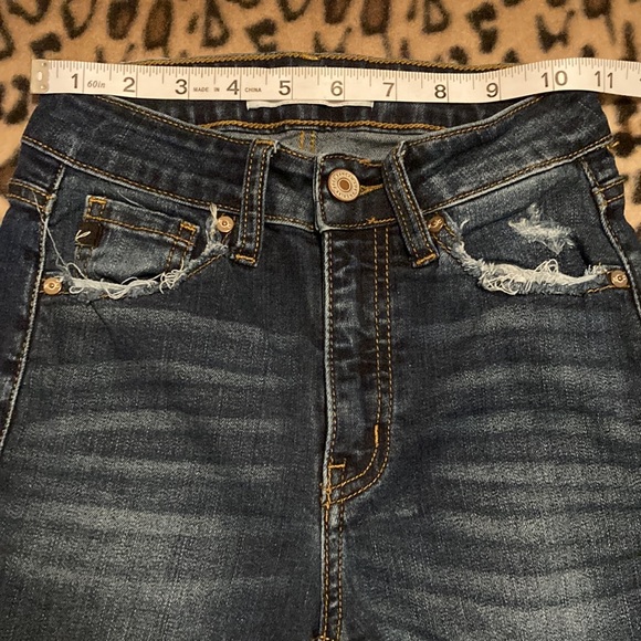 2 for $35 KanCan Jeans Mid Rise Ankle Distressed Skinny Jeans Women’s Size 0 - Picture 13 of 16